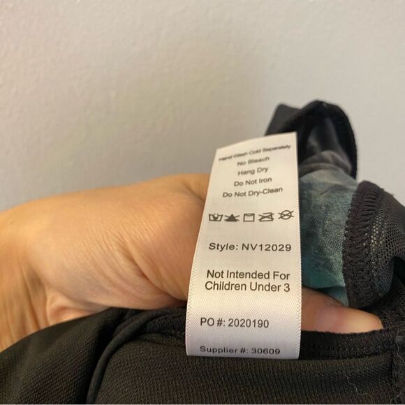 WEISSMAN Elite Dance mesh blue Splattered Metallic Leotard NV12029 LC 10/12 - Picture 10 of 12